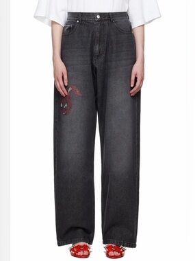 ABRA Black 'You Wish' Loose Fit Jeans